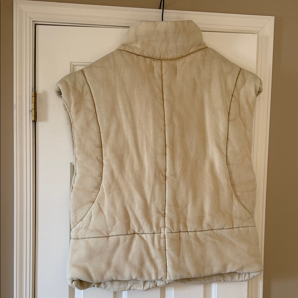 Free People Cream Quilted Puffer Vest - Picture 5 of 5